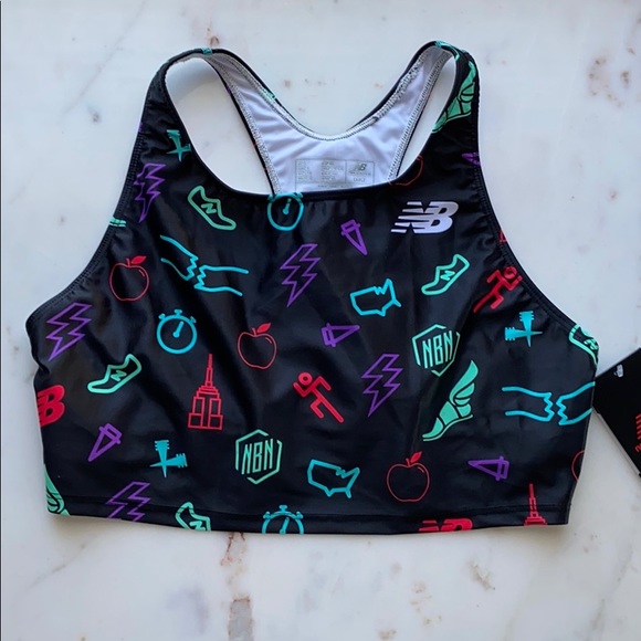 New balance fitted black bra top - Picture 3 of 5